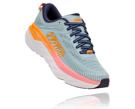 HOKA Bondi 7 Løbesko Dame Blå / Sort | SDRYC-0135