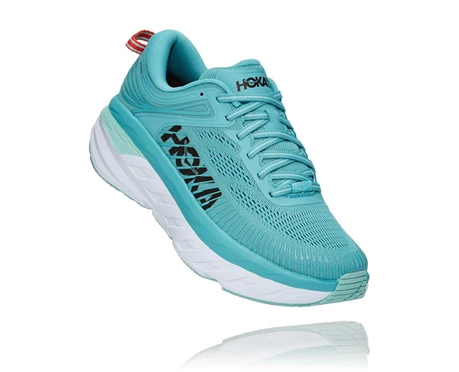 HOKA Bondi 7 Løbesko Dame Blå | TKWIE-1209