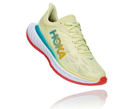 HOKA Carbon X 2 Løbesko Til Landevej Dame Grøn / Koral | YVQSL-0354