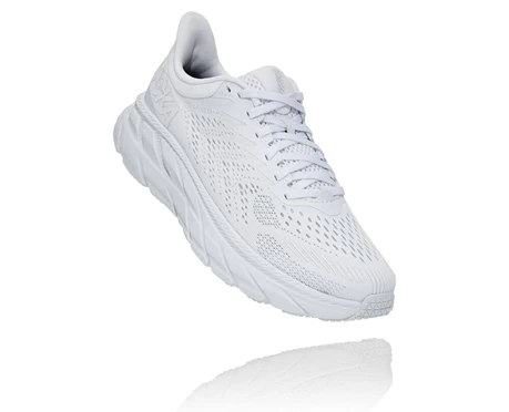 HOKA Clifton 7 Løbesko Dame Hvide | QAZPO-4517