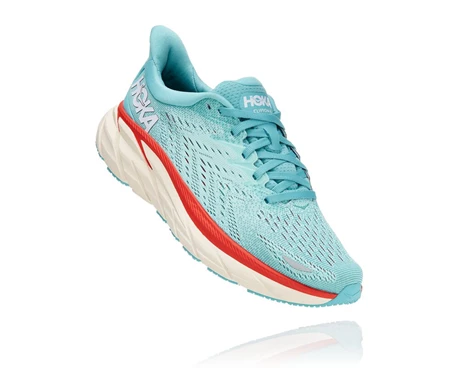 HOKA Clifton 8 Lifestyle Sko Dame Blå | OWDZF-7309