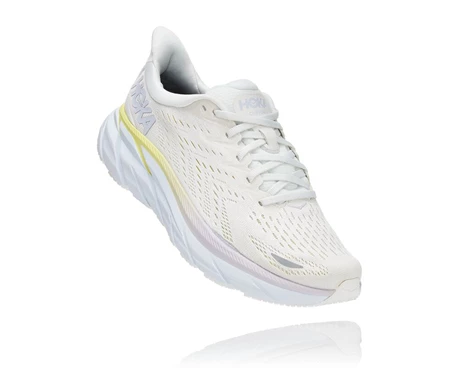 HOKA Clifton 8 Lifestyle Sko Dame Hvide | EWUPX-2169