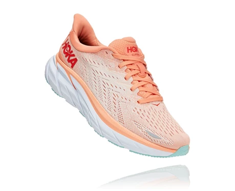 HOKA Clifton 8 Lifestyle Sko Dame Sølv | KMJNL-9876