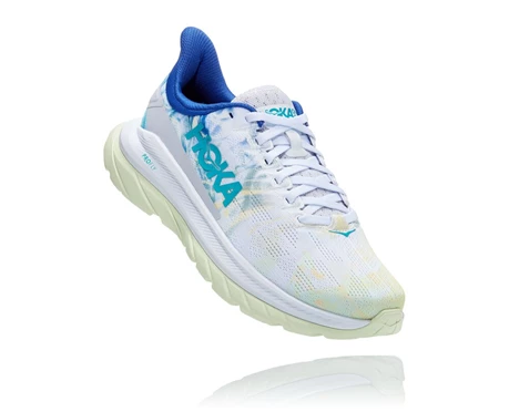 HOKA Mach 4 Lifestyle Sko Dame Grå / Blå | JQCGK-1478