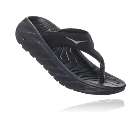 HOKA Ora Recovery Flip Flops Sandaler Dame Sort / Mørkegrå | RTLNA-7340