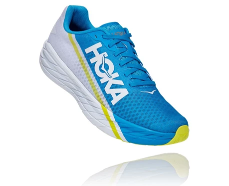 HOKA Rocket X Løbesko Til Landevej Dame Hvide / Blå | CMZGD-7236