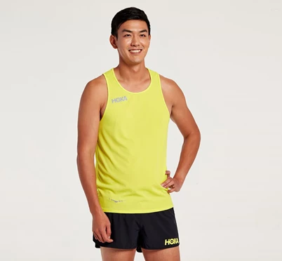 HOKA Singlet Løbetop Herre Orange | RAYQL-6093