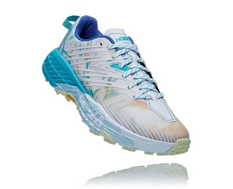 HOKA Speedgoat 4 Løbesko Dame Grå / Blå | KTXQV-7943