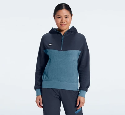 HOKA Wool Blend Hoodie Løbetop Dame Grå | YONWV-4831