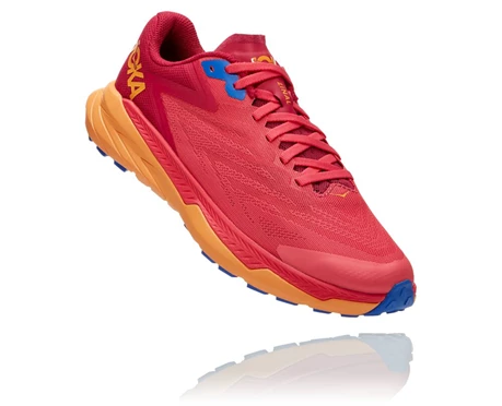 HOKA Zinal Trail Løbesko Dame Lyserød / Orange | GOXRQ-5079